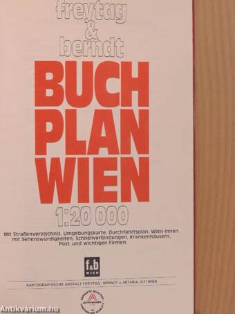 Freytag & Berndt Buchplan Wien 90/91