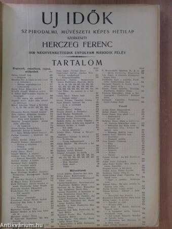 Uj Idők 1936. (nem teljes évfolyam)