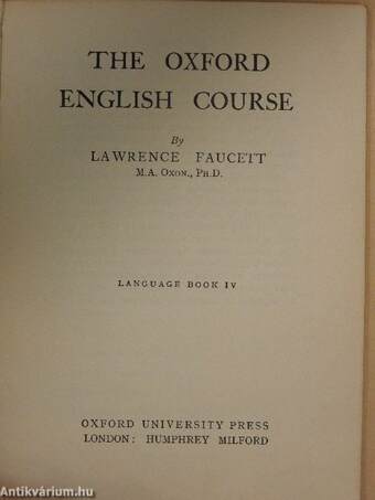 The Oxford English Course - Language Book IV.