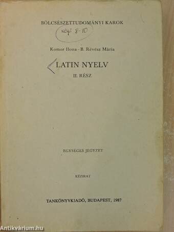 Latin nyelv II.