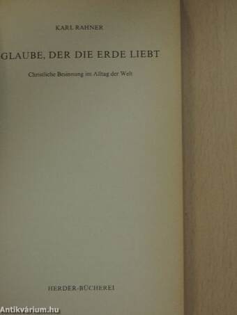 Glaube, der die Erde liebt