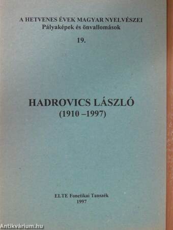 Hadrovics László