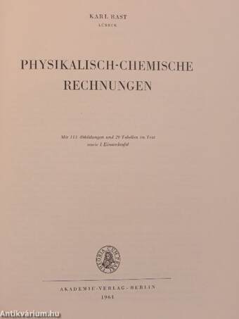 Physikalisch-chemische Rechnungen