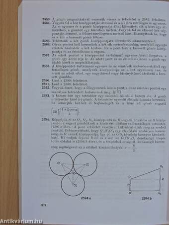 Geometriai feladatok gyűjteménye I.