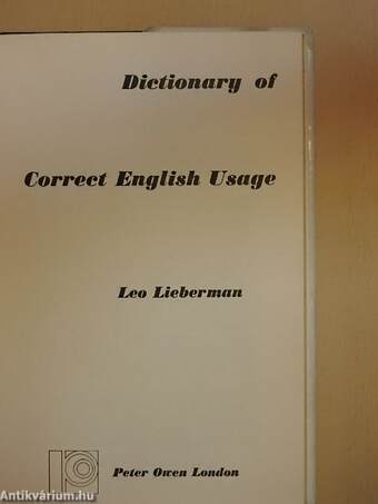 Dictionary of Correct English Usage