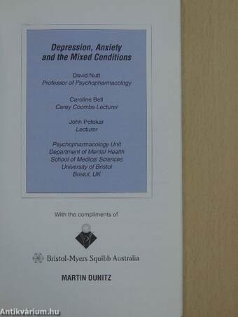 Depression, Anxiety and the Mixed Conditions