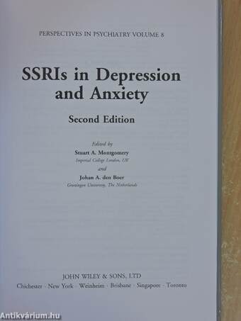 SSRIs in Depression and Anxiety