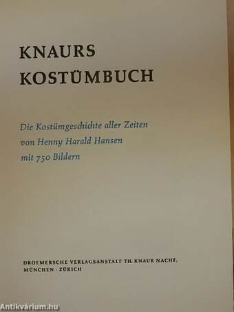 Knaurs Kostümbuch