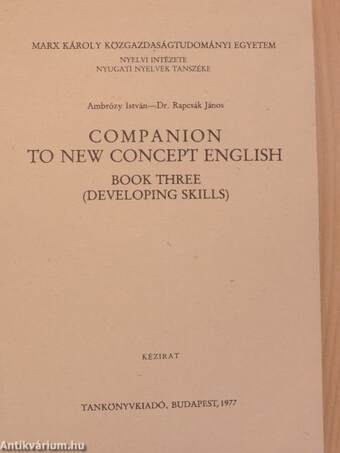 Companion to new concept english III.