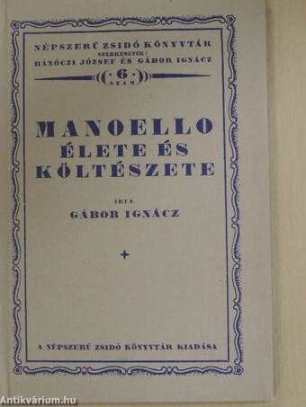 Manoello élete és költészete