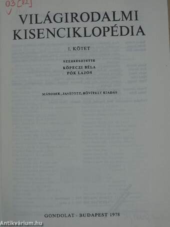 Világirodalmi Kisenciklopédia I-II.