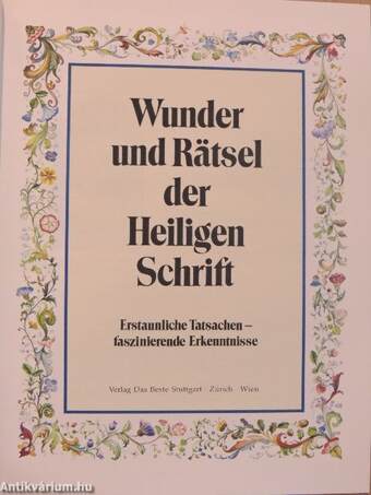 Wunder und Rätsel der Heiligen Schrift