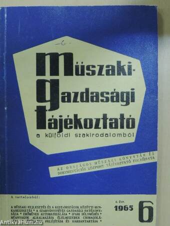 Műszaki-gazdasági Tájékoztató 1965/6.