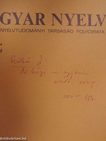 Magyar Nyelv 1976/1.