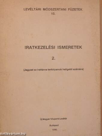 Iratkezelési ismeretek 2.