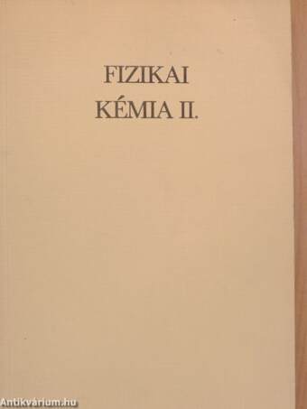 Fizikai kémia II.