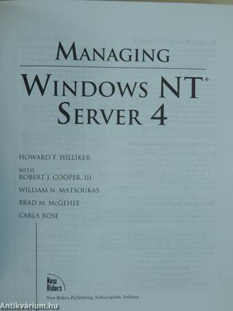 Managing Windows NT Server 4 - CD-vel