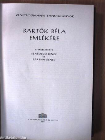 Bartók Béla emlékére