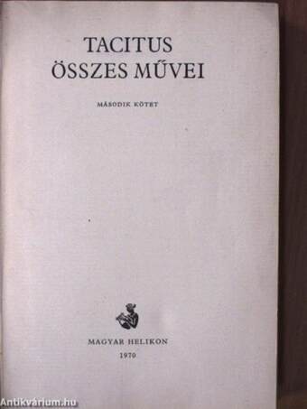 Tacitus összes művei II. (töredék)