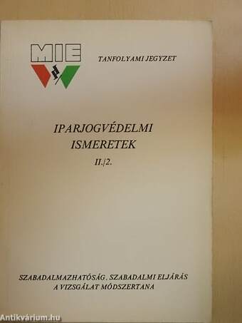 Iparjogvédelmi ismeretek II./2.