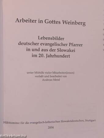 Arbeiter in Gottes Weinberg