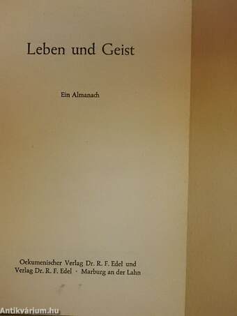 Leben und Geist