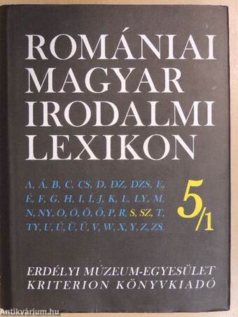 Romániai magyar irodalmi lexikon 5/1.