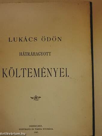 Lukács Ödön hátrahagyott költeményei/Magyarok Tündöklő Csillaga 900-1900./Nehéz idők (1914-1915)