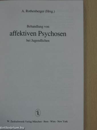 Behandlung von affektiven Psychosen bei Jugendlichen