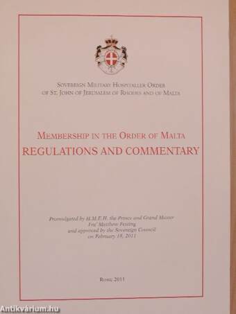 Membership in the Order of Malta Regulations and Commentary