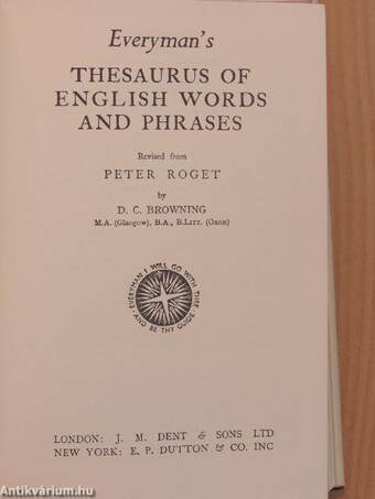 Everyman's Thesaurus of English Words and Phrases