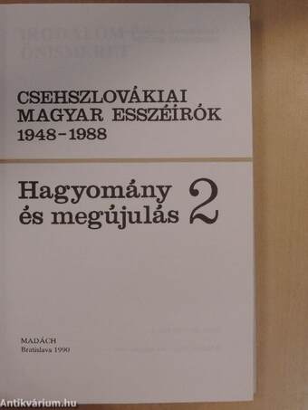 Csehszlovákiai magyar esszéírók 1948-1988