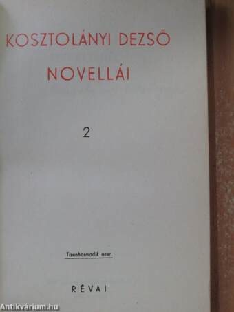 Kosztolányi Dezső novellái 2.