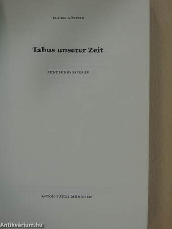 Tabus unserer Zeit