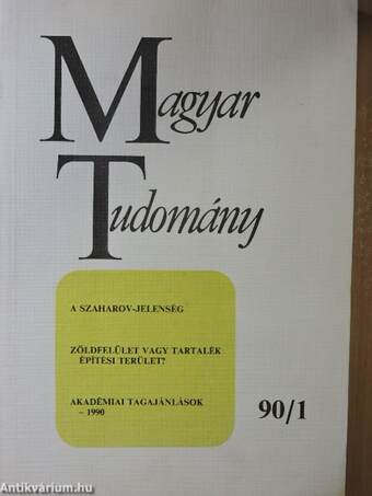 Magyar Tudomány 1990. (nem teljes évfolyam)