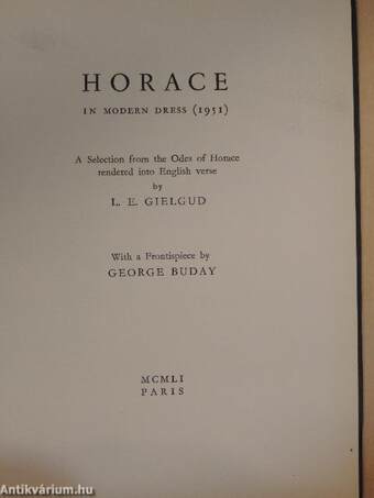 Horace in Modern Dress