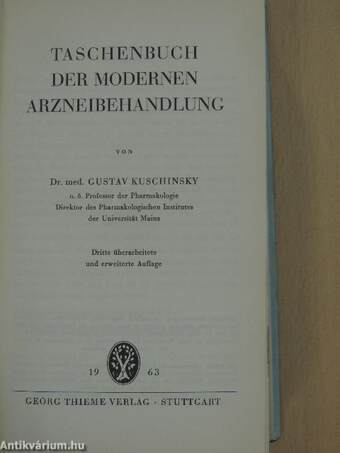 Taschenbuch der Modernen Arzneibehandlung