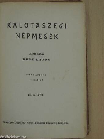 Kalotaszegi népmesék II.