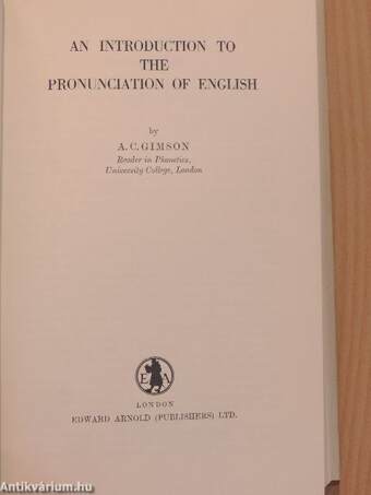 An Introduction to the Pronunciation of English