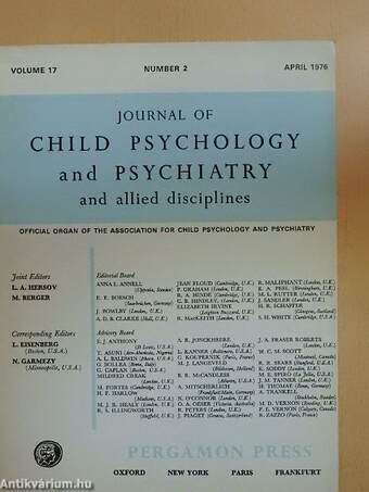 Journal of Child Psychology and Psychiatry and allied disciplines April 1976.