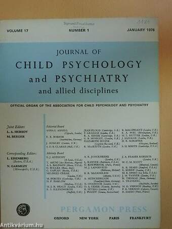 Journal of Child Psychology and Psychiatry and allied disciplines January 1976.