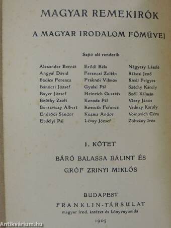 Magyar Remekírók 1-55.