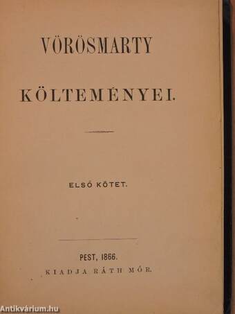 Vörösmarty költeményei I.