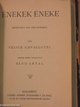 Vergilius Aeneise II-III. (töredék)/Ovidius verseiből/Énekek éneke/Gallio/Hűtelen!