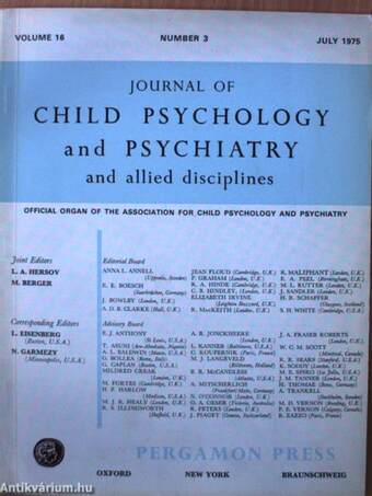 Journal of Child Psychology and Psychiatry and allied disciplines July 1975.