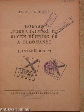 Hogyan "forradalmasítja" Eugen Dühring úr a tudományt