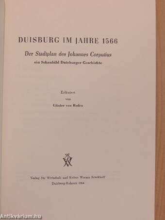 Duisburg im Jahre 1566