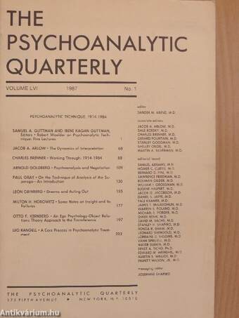 The Psychoanalytic Quarterly 1987/1.