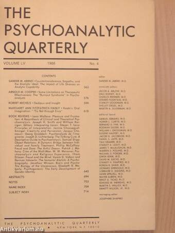 The Psychoanalytic Quarterly 1986/4.