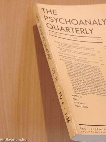 The Psychoanalytic Quarterly 1986/4.